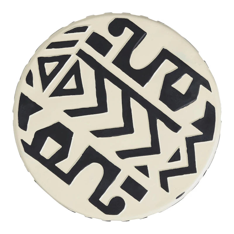 Tabouret de jardin cylindrique géométrique bohème transitionnel Yoli 17,75, par JONATHAN Y