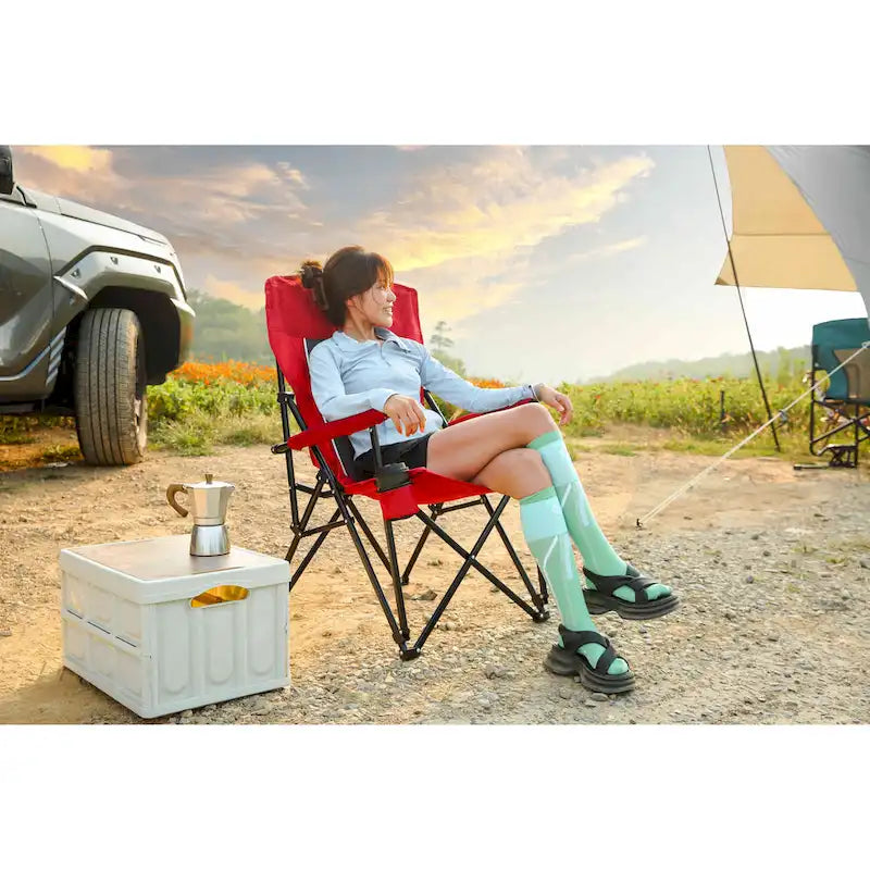 Portable Collapsible Chair with Cup Holder,Support 250LBS