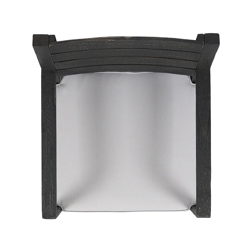 Ensemble de mobilier de jardin en bois d'acacia, ensemble de salle à manger extensible 7 pièces avec coussin imperméable et table rectangulaire