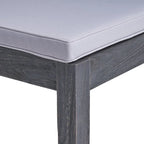 Ensemble de mobilier de jardin en bois d'acacia, ensemble de salle à manger extensible 7 pièces avec coussin imperméable et table rectangulaire