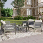 4-Pieces Outdoor Furniture with Coffee Table