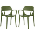 Fauteuil de salle à manger d'extérieur empilable Frond and Form (lot de 2)