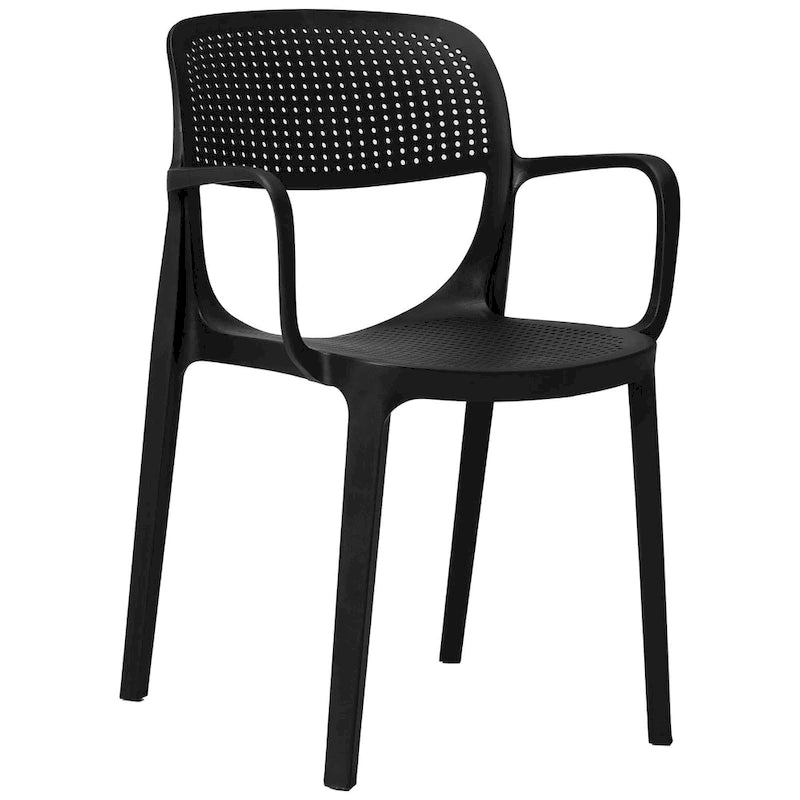 Fauteuil de salle à manger d'extérieur empilable Frond and Form (lot de 2)