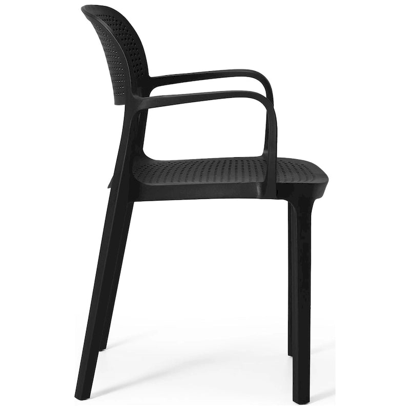 Fauteuil de salle à manger d'extérieur empilable Frond and Form (lot de 2)