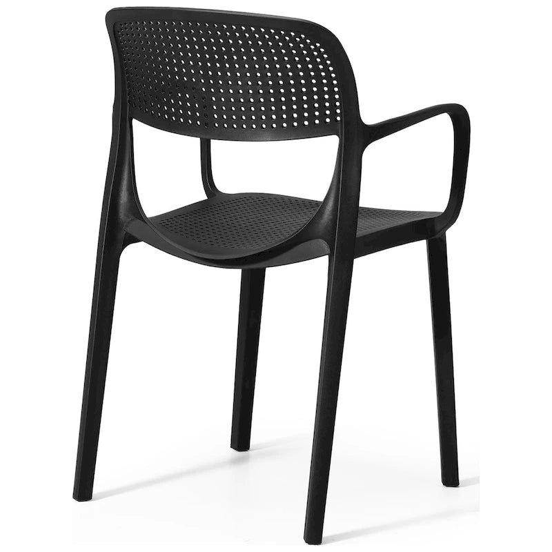 Fauteuil de salle à manger d'extérieur empilable Frond and Form (lot de 2)