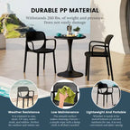 Fauteuil de salle à manger d'extérieur empilable Frond and Form (lot de 2)