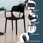 Fauteuil de salle à manger d'extérieur empilable Frond and Form (lot de 2)