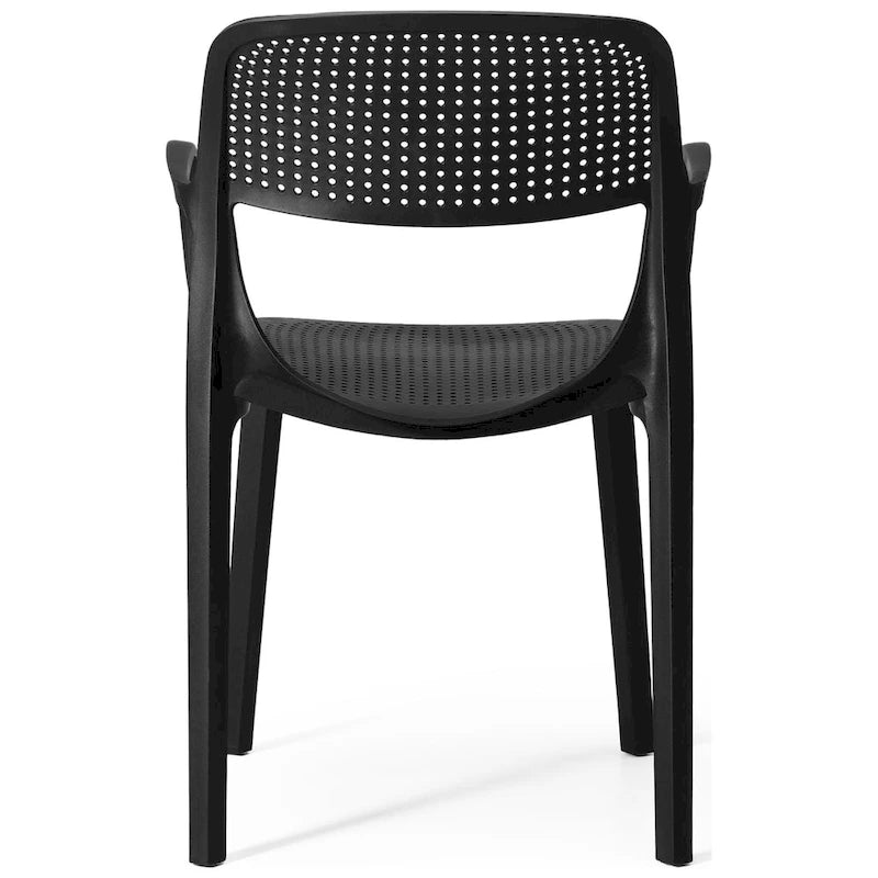 Fauteuil de salle à manger d'extérieur empilable Frond and Form (lot de 2)