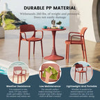 Fauteuil de salle à manger d'extérieur empilable Frond and Form (lot de 2)