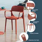 Fauteuil de salle à manger d'extérieur empilable Frond and Form (lot de 2)