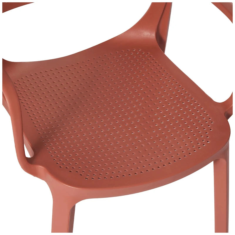 Fauteuil de salle à manger d'extérieur empilable Frond and Form (lot de 2)