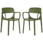 Fauteuil de salle à manger d'extérieur empilable Frond and Form (lot de 2)