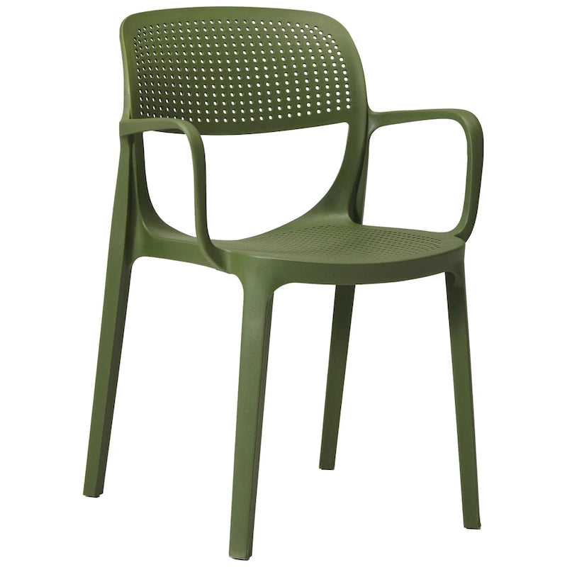 Fauteuil de salle à manger d'extérieur empilable Frond and Form (lot de 2)