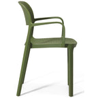 Fauteuil de salle à manger d'extérieur empilable Frond and Form (lot de 2)