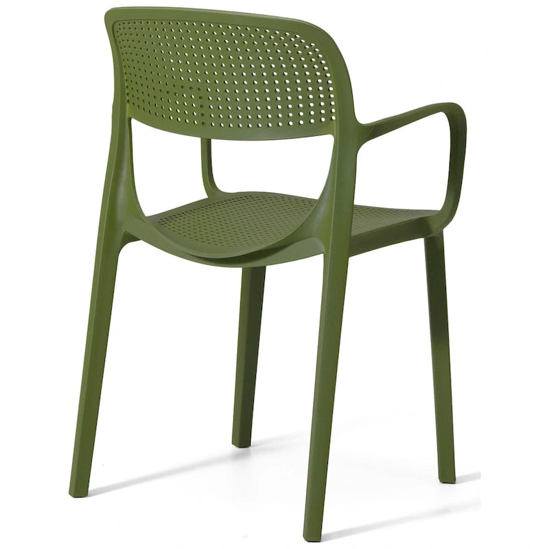 Fauteuil de salle à manger d'extérieur empilable Frond and Form (lot de 2)