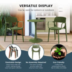 Fauteuil de salle à manger d'extérieur empilable Frond and Form (lot de 2)