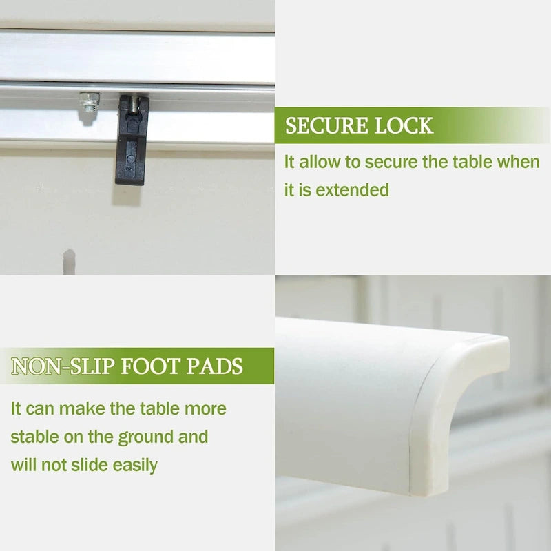 Table extensible de salle à manger pour patio, table d'extérieur rectangulaire en métal et aluminium pour 6 à 8 personnes, idéale pour véranda, pelouse, jardin ou bistro.