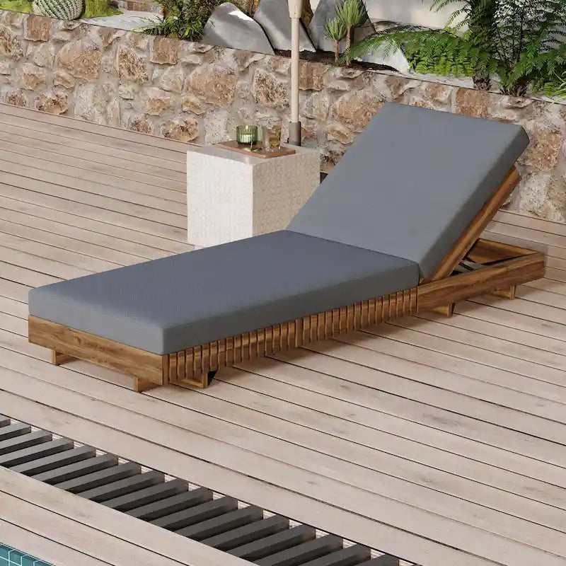 Christopher Knight Home - Ensemble de chaises longues d'extérieur Samuel en bois d'acacia