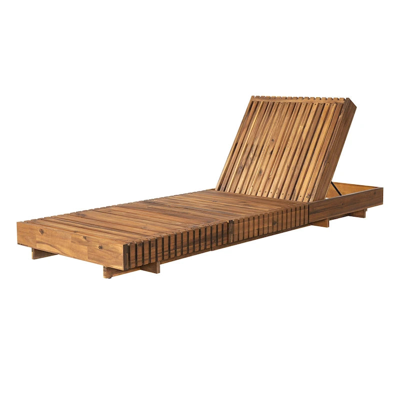 Christopher Knight Home - Ensemble de chaises longues d'extérieur Samuel en bois d'acacia