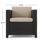 Ensemble de conversation Puerta Outdoor 7 places en résine tressée avec coussins, par Christopher Knight Home