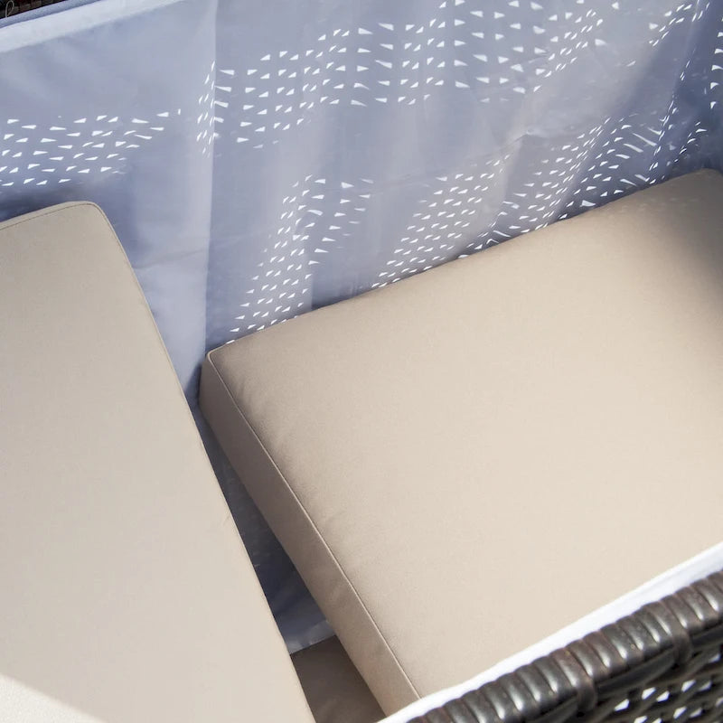 Petit coffre à coussins d'extérieur en osier marron de Christopher Knight Home - 52,75 cm L x 26 cm l x 30,25 cm H