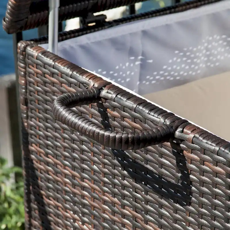 Petit coffre à coussins d'extérieur en osier marron de Christopher Knight Home - 52,75 cm L x 26 cm l x 30,25 cm H