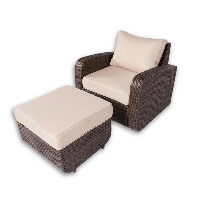 Canapé d'angle de patio 5 pièces avec table d'appoint de rangement