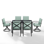 Ensemble de salle à manger d'extérieur Crosley Kaplan 7 pièces - 122 cm (L) x 99 cm (P) x 37 cm (H)