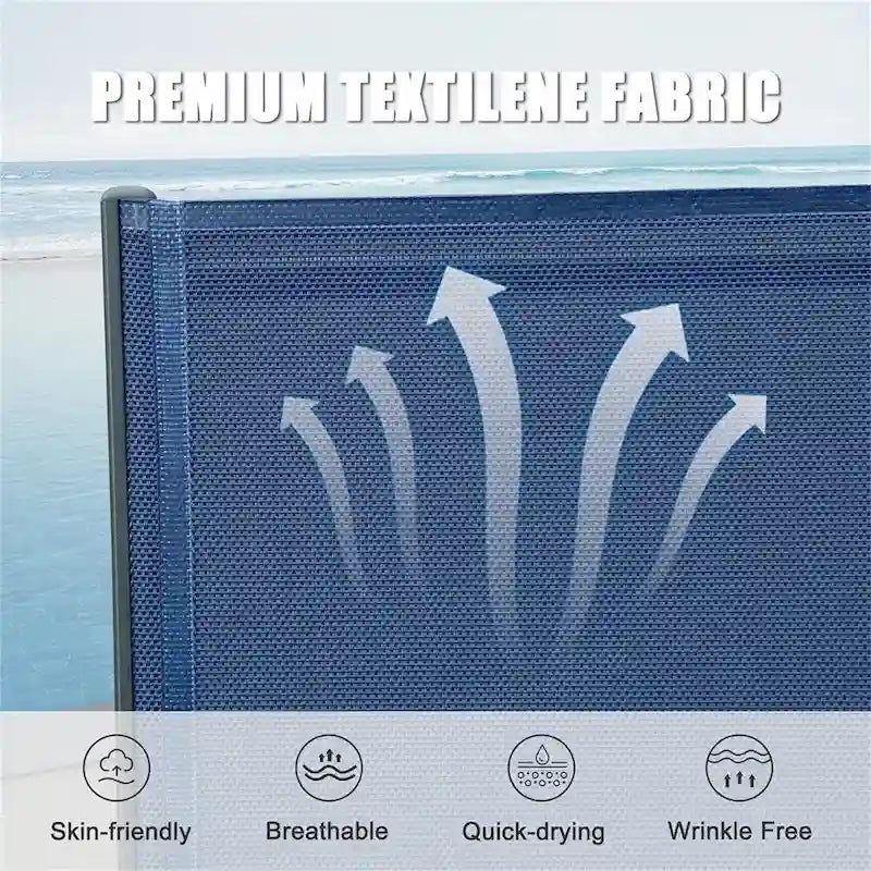 Chaises longues de patio avec dossier réglable et roulettes (lot de 2) - Non disponible