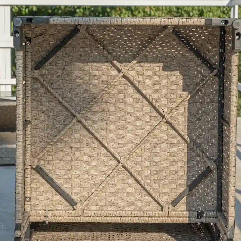 Ensemble de conversation d'extérieur bohème 5 pièces pour patio, résistant aux intempéries, canapé d'angle