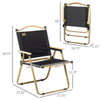 Lot de 2 chaises de camping pliantes légères