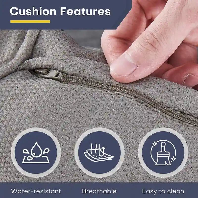 Ensemble de 2 fauteuils berçants pivotants d'extérieur Gymojoy - Marron