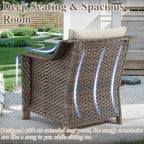 Ensemble de 2 chaises de patio - Marron