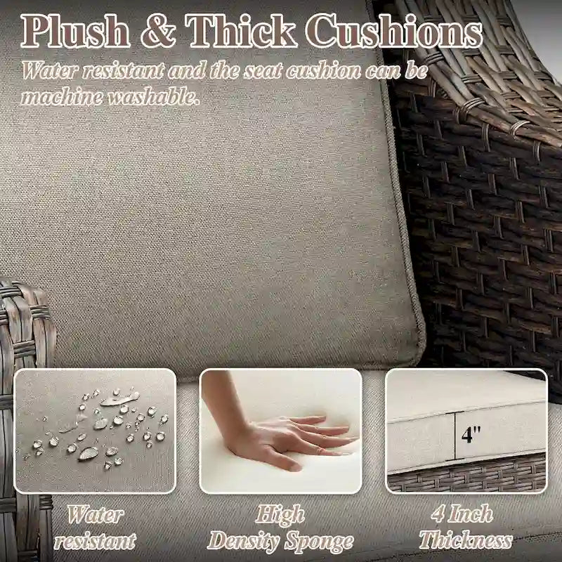 Ensemble de 2 chaises de patio - Marron