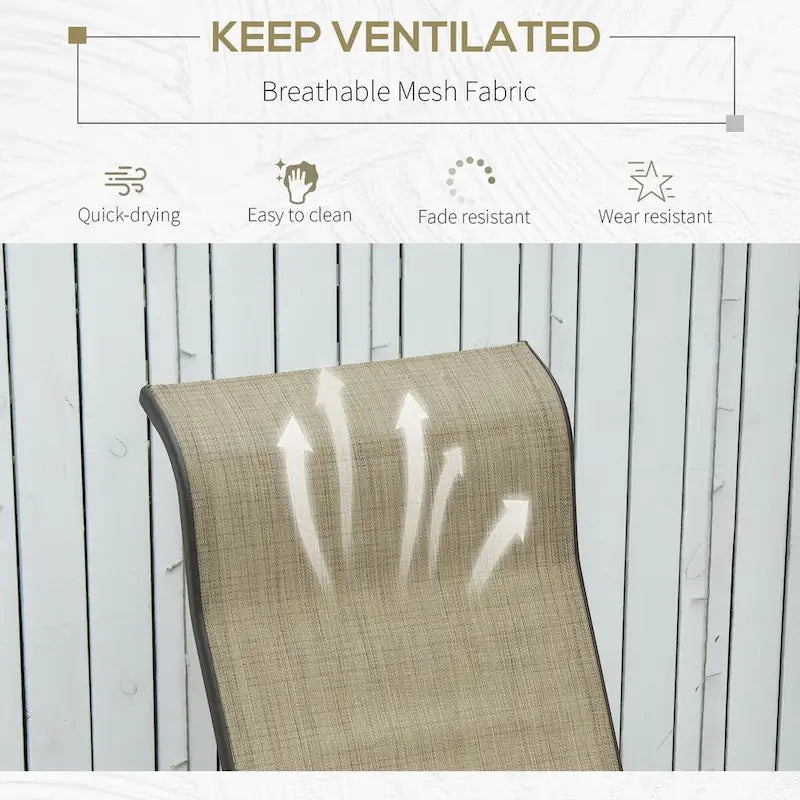 Fauteuil berçant d'extérieur avec mécanisme de bascule fluide