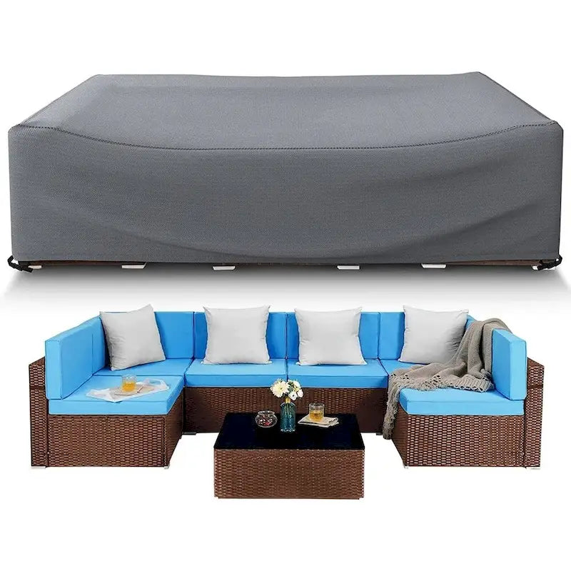 Heavy Duty Patio Furniture Cover Outdoor Rectangular Table and Chair Set Cover Waterproof