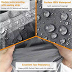 Housse de protection robuste pour mobilier de jardin, imperméable, pour ensemble table et chaises rectangulaires d'extérieur