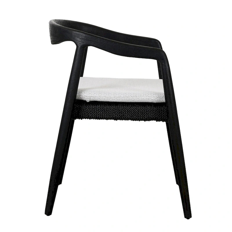 Chaises de salle à manger d'extérieur Classic Home Aria noires (lot de 2)