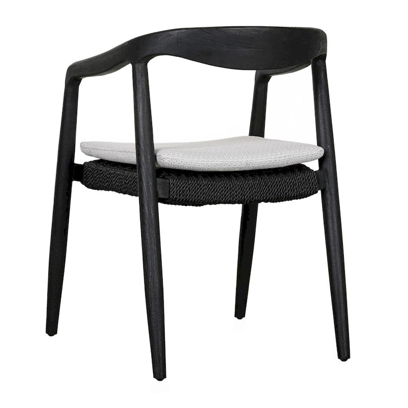 Chaises de salle à manger d'extérieur Classic Home Aria noires (lot de 2)